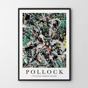 Pollock Green Silver - plakat 50x70 cm