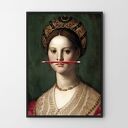 Plakat Dziewczyna z ołówkiem 40x50 cm - elegancki plakat do salonu