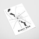 Plakat Mapa Biały Bór - format 30x40 cm