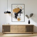 Plakat dla kobiety Mazy brudne złoto - format 50x70 cm