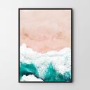 Paradise - turkusowy plakat abstrakcja 30x40 cm do salonu