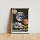 Plakat „Amerykański Sen” 50x70 cm - surrealistyczny kolaż vintage USA