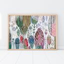 Plakat A4 - Kwiaty pastelowe