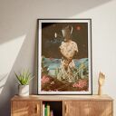 Plakat „W moim ogrodzie” 70x100 cm - surrealistyczny kolaż roślin