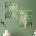 Zestaw plakatów - 40x50 cm zielone faktury liścia (GC - 21 1223) (GC - 21