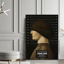 Plakat 30x40 cm John Doe do salonu - Hogstudio w odcieniach bieli, czerni i beżu