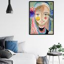 Plakat 50x70 „Dwa serduszka” - folkowy klimat do Twojego wnętrza