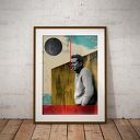 Plakat Marek Hłasko A3 29,7x42 cm - retro kolaż polska literatura