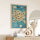 Kolorowy plakat z mapą USA 40x50 cm