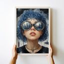 Plakat Dziewczyna z przyszłości 40x50 cm - nowoczesna dekoracja ściany dla domu