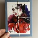 Muse 2, wydruk w rozmiarze pocztówki, ilustracja modowa