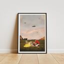 Plakat Obcy - Kolaż Fine Art A3 (druk pigmentowy, bez ramki)