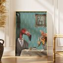 Plakat Flaming A3 29,7x42 cm z kawą i humorem