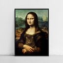Plakat Mona Lisa z kotem - format 61x91 cm Hogstudio