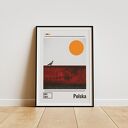 Plakat „Polska” - kolaż minimalistyczny o wolności (A1 59,4x84,1 cm)