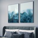 ZESTAW PLAKATÓW 2cz 50x70 cm liście w abstrakcji set40