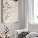 Beżowy roślinny tryptyk boho 40x50 cm - zestaw 3 plakatów