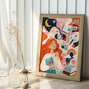 Plakat Marzycielka 40x50 cm - kobieca ilustracja do domu