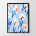 Plakat kwiaty kolorowy botaniczny - format A4