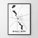 Plakat Mapa Biały Bór - format A4