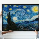 Plakat Vincent van Gogh „Gwiaździsta noc” 50x70 cm w poziomie - Hogstudio