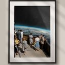 Plakat Spacer - Kolaż Fine Art - A3