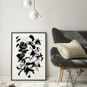 Plakat abstrakcja czarno-biała - 61x91 cm