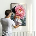 Plakat Kwiatowa dziewczyna - format 40x50 cm - kwiat portret róż