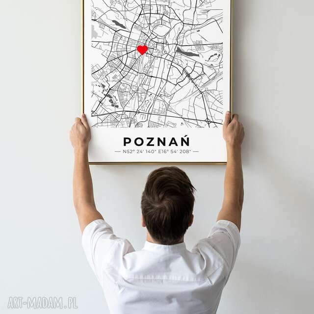 Twoja mapa Twoje miejsce - plakat personalizowany - format 61x91 cm