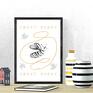 pszczółka plakat A4, pszczoły 21x30, śmieszny z pszczołami, obrazek do domu grafika