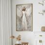 w Delikatnych Odcieniach Beżu i Bieli 40x50 cm (8 - 2 0044) - jasne plakaty anioł boho