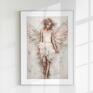 plakaty: 40x50 cm x3 Tryptyk Aniołów set51 - kobieta anioł zestaw plakatów