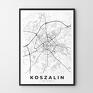 Hogstudio koszalina plakaty koszalin - format 40x50 cm mapa plakat