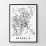 mapa szczecina plakat