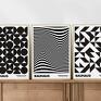 Zestaw 3 plakatów Bauhaus - format 50x70 cm - geometryczne plakaty na ścianę