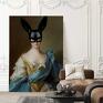 kobieta black bunny - 50x70 cm plakat sztuka