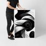 plakaty: Biało czarna abstrakcja - plakat 30x40 cm - modny poster