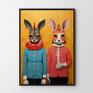 Zwierzęcy duet - format 40x50 cm na kolorowy plakat na ścianę
