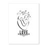 Plakat Minimalistyczny z Sercem i Napisem Love 30x40 cm 2 jasny