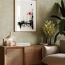 minimalistyczna abstrakcja - format 50x70 cm B2 - plakat do sypialni salonu