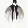 ART Krystyna Siwek plakaty: 30X40 cm wykonana ręcznie, abstrakcja - 2797107 obraz do salonu grafika czarno biała