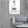 plakaty: malowany ręcznie, plakat 50x70, abstrakcja, elegancki minimalizm, do salonu obraz zen