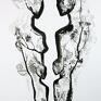 ART Krystyna Siwek grafiki czarno białe minimalizm 50x70 cm wykonana ręcznie, plakat, abstrakcja