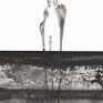 ART Krystyna Siwek do salonu obraz skandynawski malowane ręcznie tuszem na naturalnie białym papierze akwarelowym plakaty grafika artystyczna nowoczesne obrazy