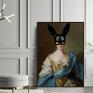 Black Bunny - plakat 50x70 cm - plakaty sztuka do salonu