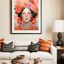 Hogstudio plakaty: dziewczyna z kwiatami - format 40x50 cm do salonu plakat kobieta