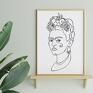 Plakat A4 - Frida kreska 2 - minimalizm boho