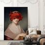 czerwone lady papaver format 40x50 cm - kwiaty kobieta plakat