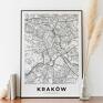 Plakat Mapa Krakowa - format 40x50 cm - plakaty kraków