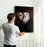 W cieniu - format 61x91 cm - dziewczyna portret - elegancki sowa ciemny plakat